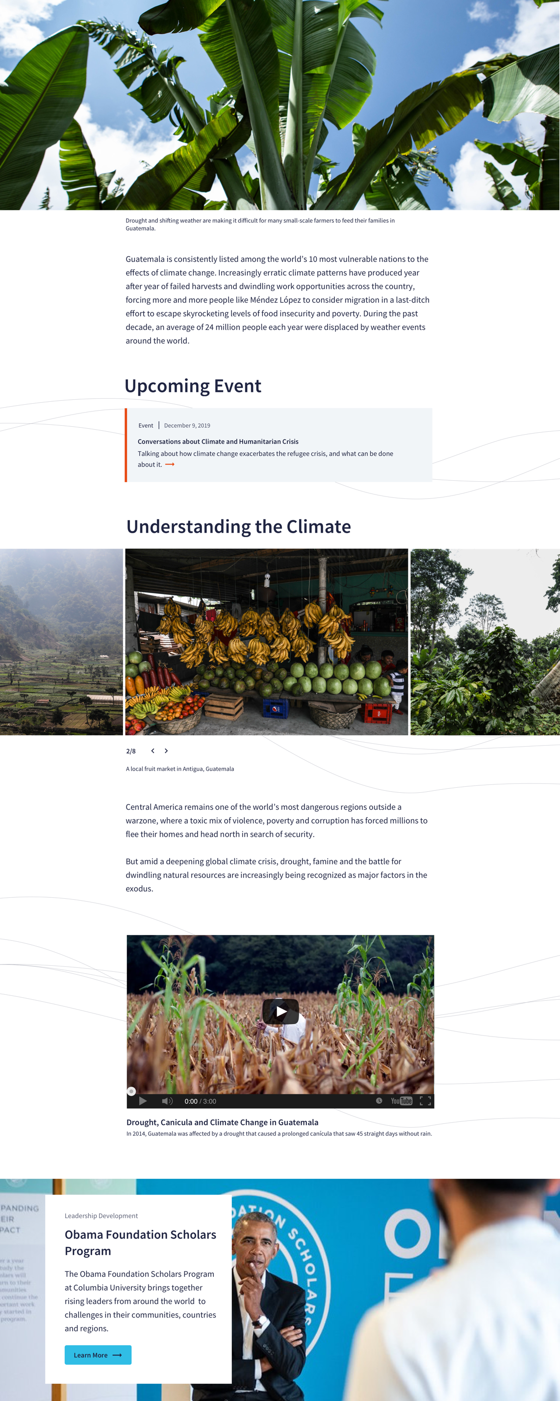 Upcoming events with slideshow of pictures under the tag - understanding the climate