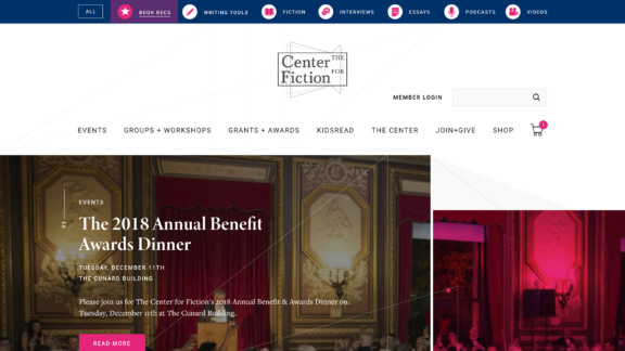 1 Center For Fiction Website Homepage Design