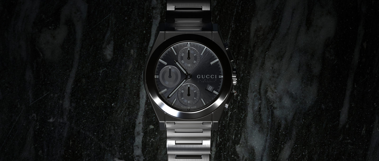 Gucci Watch Gunmetal Marble