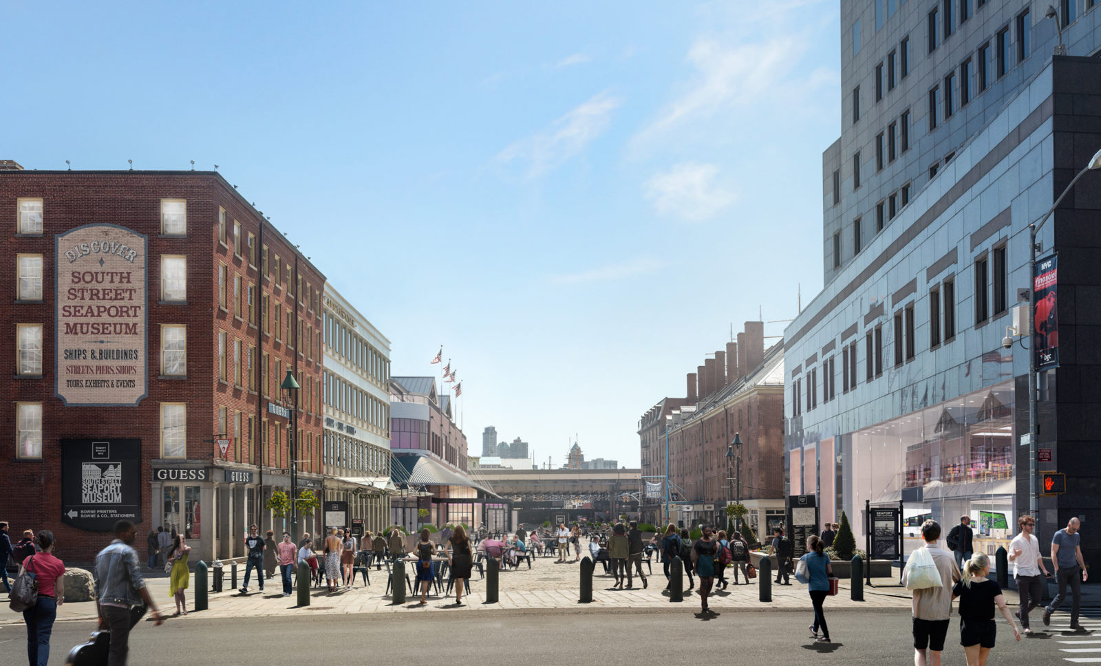 South Street Seaport Entrance By Day