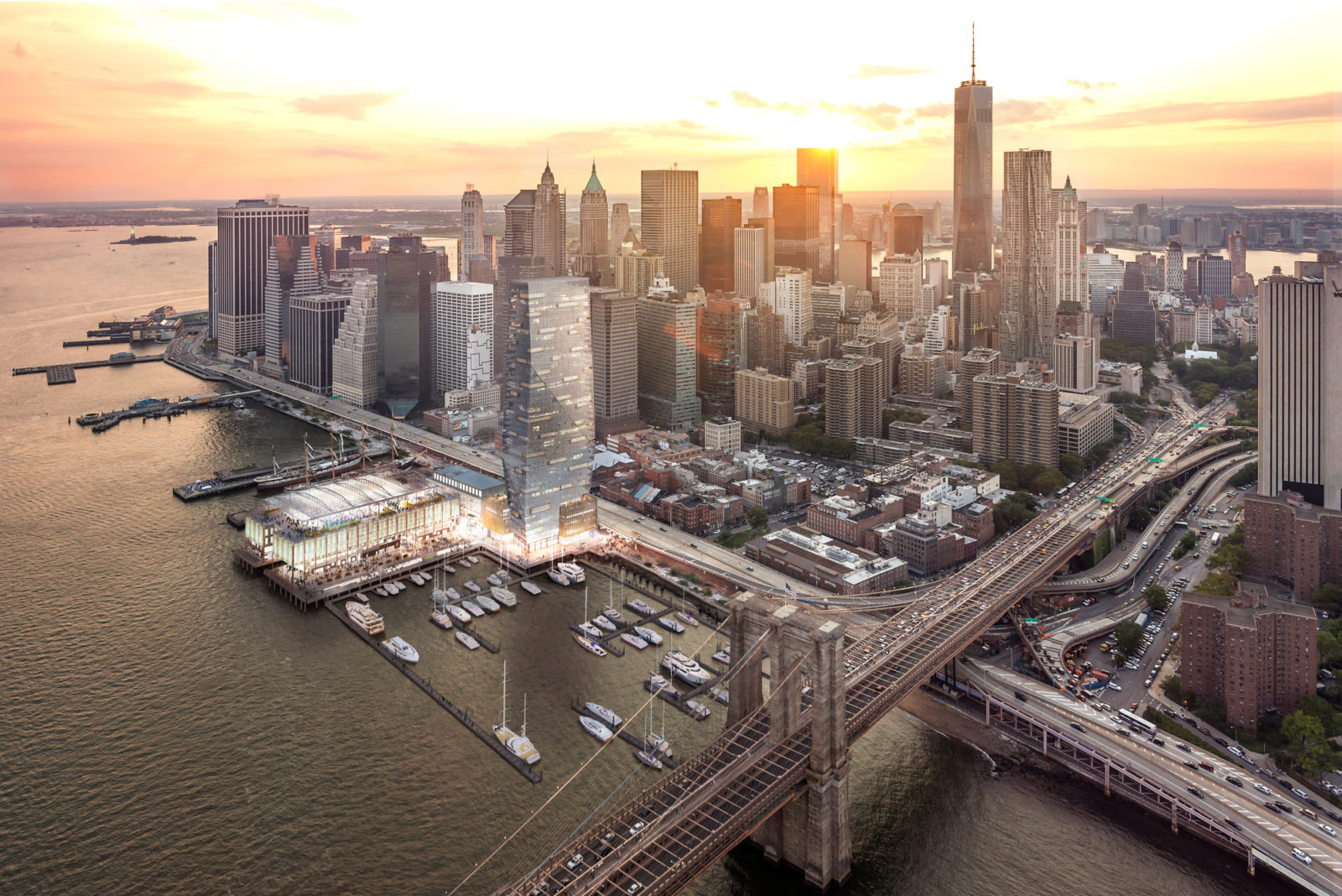 South Street Seaport Nyc Aerial 1