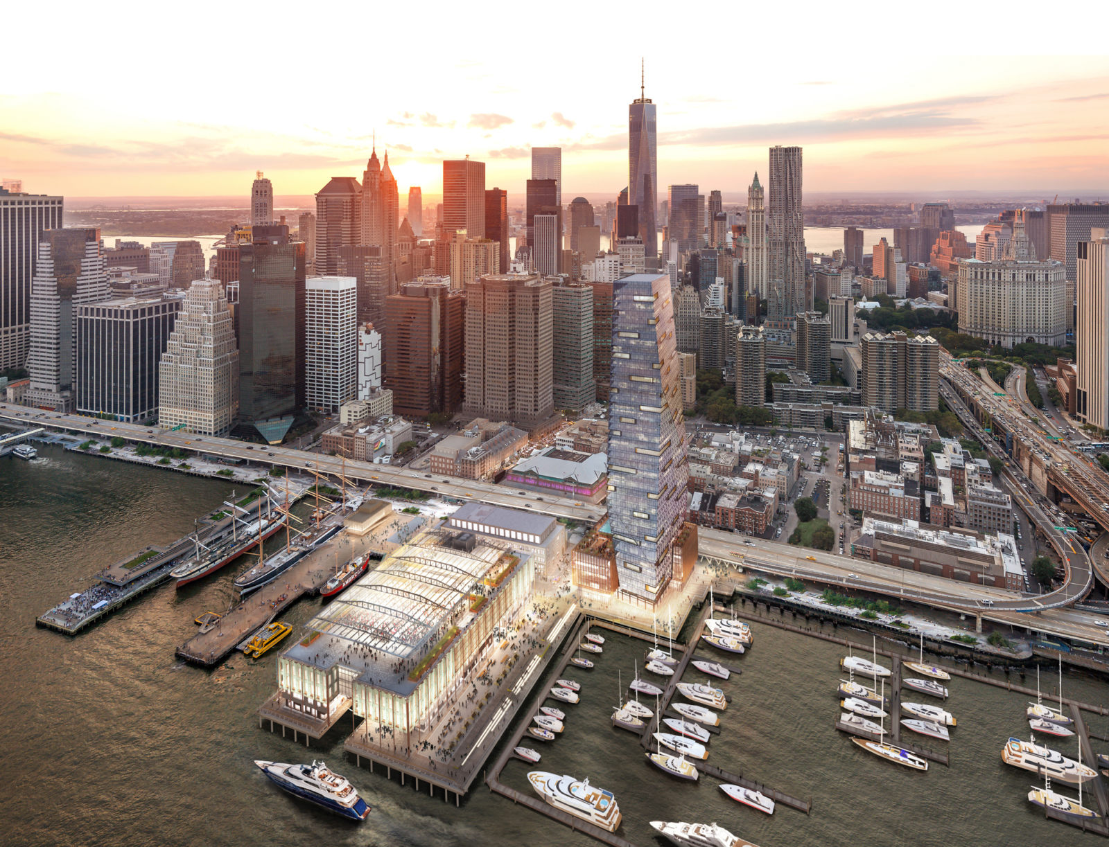 South Street Seaport Nyc Aerial 2
