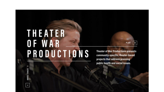 Theater of War Website Homepage Design